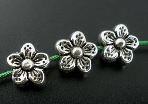 

Бусина, Металлическая, Цвет: Античное серебро, " Цветок ", 0.9 cm x 0.9 cm