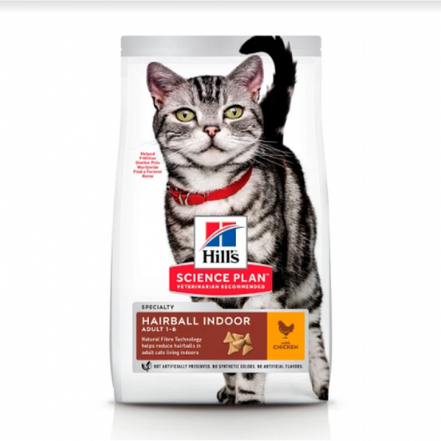 

Hills (Хиллс) Science Plan Adult Indoor Cat корм для кошек с курицей, 3кг