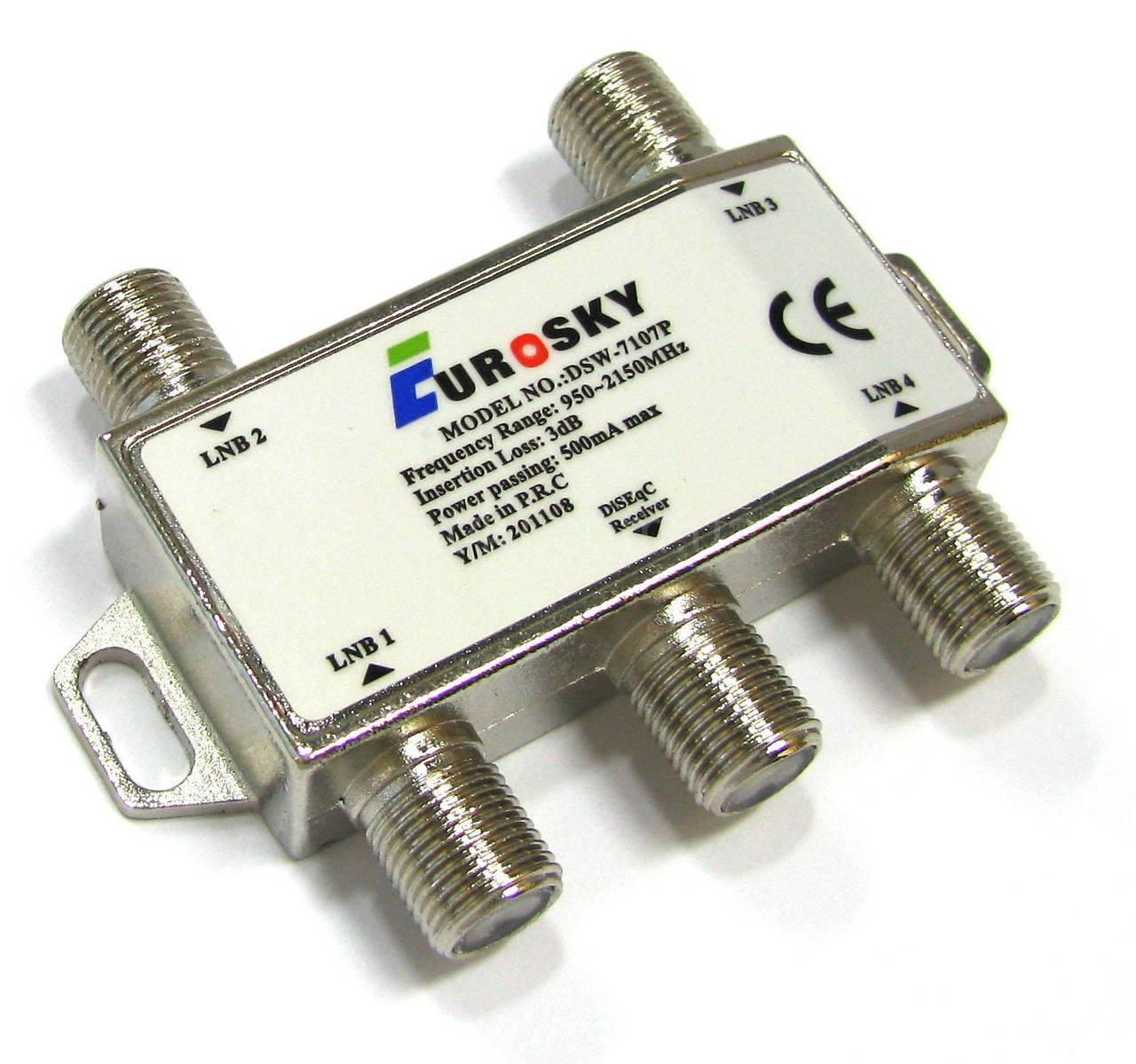 

Коммутатор DISEqC 4x1 внутренний Eurosky DSW-7107P