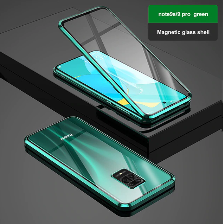 

Магнитный чехол FULL GLASS 360° для Xiaomi Redmi Note 9S / Note 9 Pro / Note 9 Pro Max / зеленый