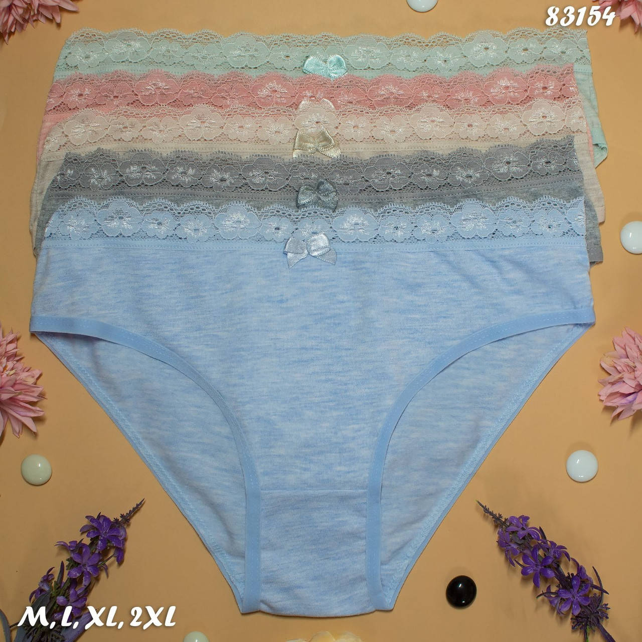 

Трусы слипы женские Nicoletta Турция M, L, XL, 2XL 5 шт., Разные цвета
