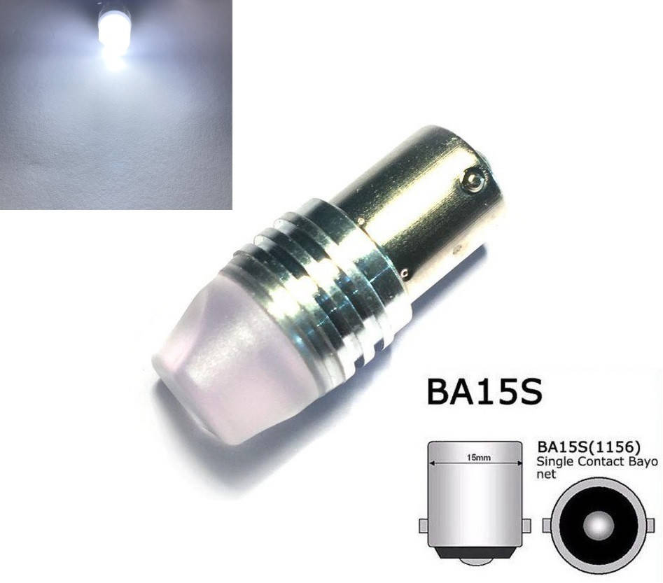 

Автомобильная LED лампа P21W S25 12V 9smd 2835 3D светодиодная, белый цвет света