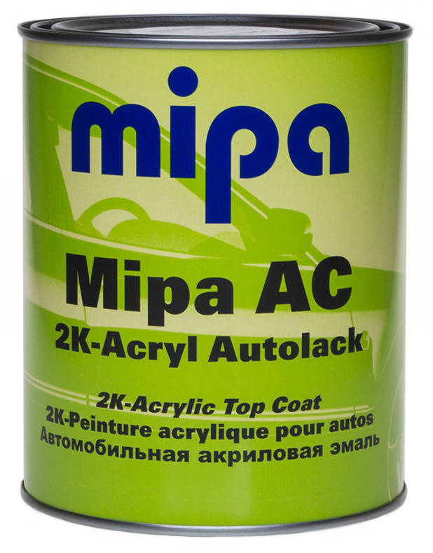 

Автомобильная краска 601 Черная акриловая Mipa 1 л (без активатора), Черный