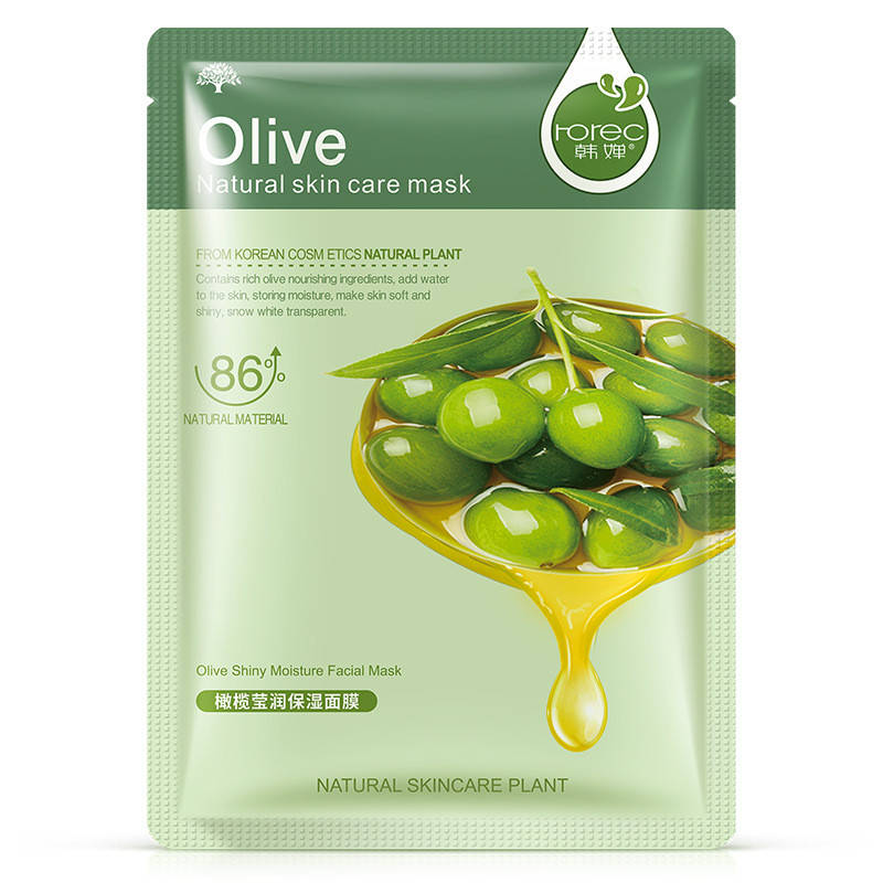 

Маска-салфетка для лица с оливой питательная Hchana Olive Natural Skin Care Mask, 30г