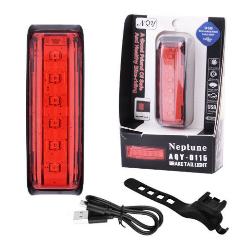 

Фонарь велосипедный задний AQY-0115-6SMD аккум. Li-ion, micro USB, Waterproof