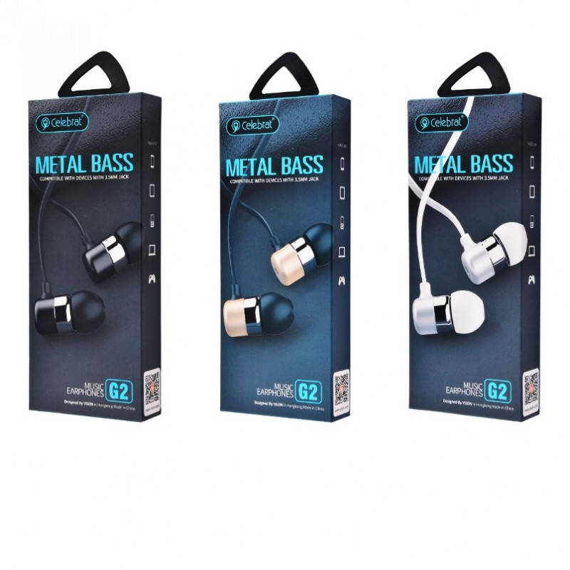 

Наушники Celebrat G2 Metal Bass (3 вида)