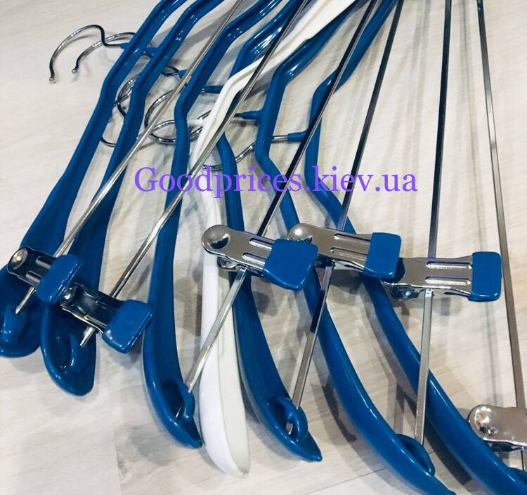 

Костюмные Вешалки плечики металлические прорезиненные, Синий