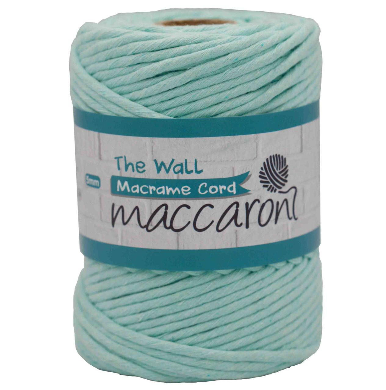 

Эко Хлопковый Шнур Macrame Cord The Wall Maccaroni 5 mm , светло-бирюзовый