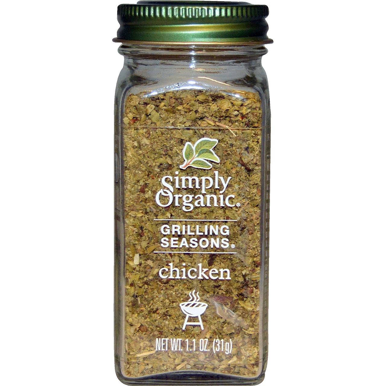 

Simply Organic, Приправа для гриля, курица, органическая, 1,1 унции (31 г)