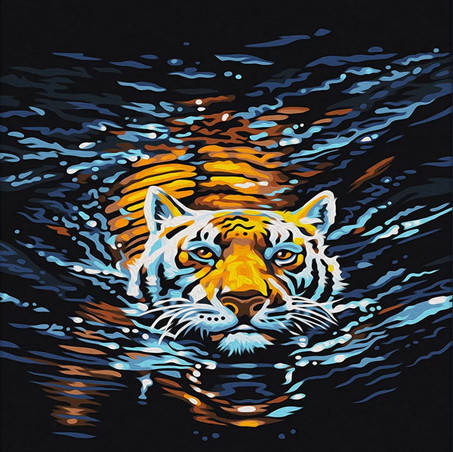 

Алмазная мозаика Плывущий хищник 30*40см без рамки 40*8*5см (H8069)