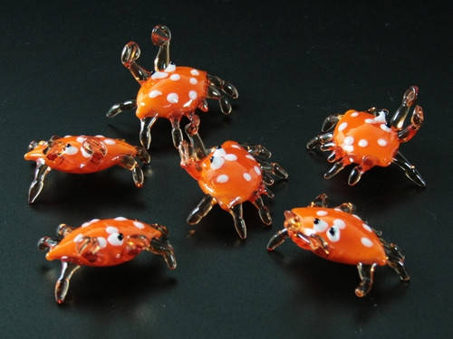 

Краб Янтарный / Фигурка стеклянная 5x3x1 см