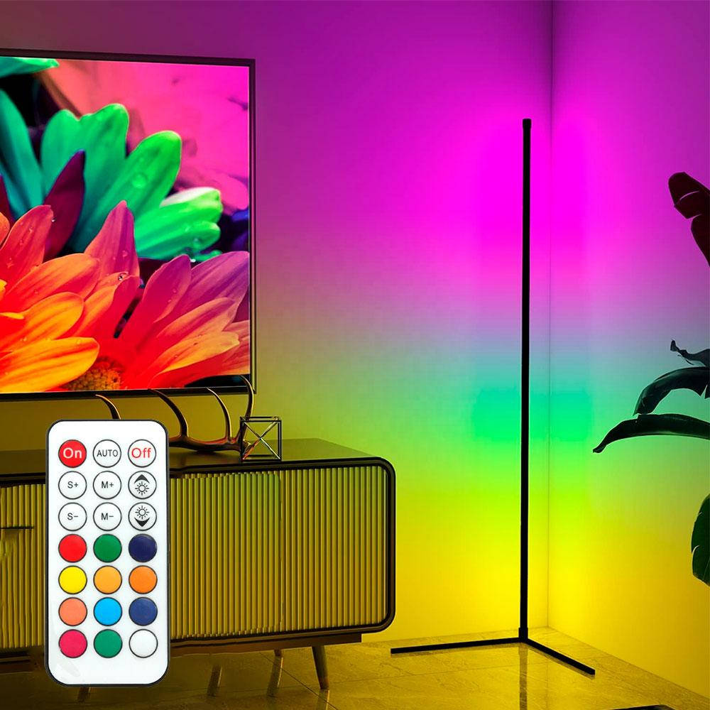 

Напольный угловой RGB торшер Led 140 см / Светодиодная подсветка c пультом / LED Ночник, Разные цвета