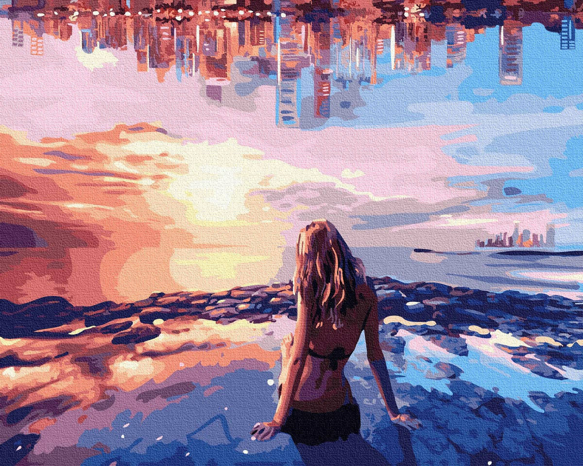 

Картина по Номерам Вечерний пляж 40х50см RainbowArt