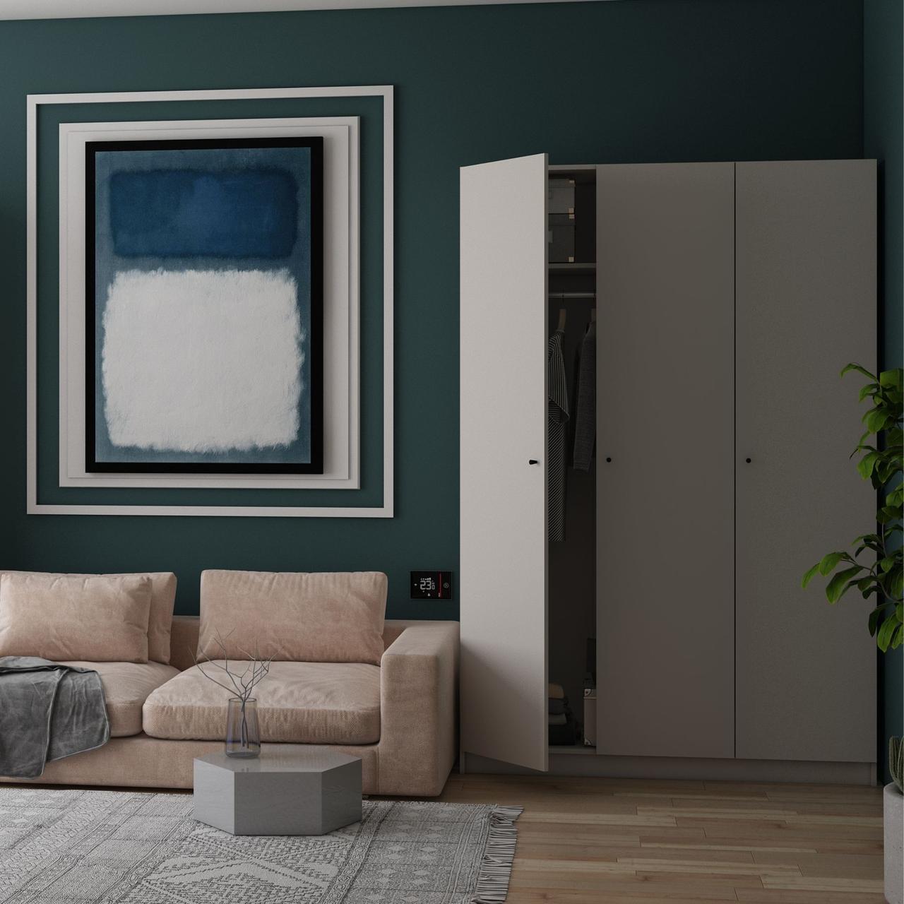 Шафа для одягу Doros Промо Кашемір 3ДСП 135х48х204 (80737669)