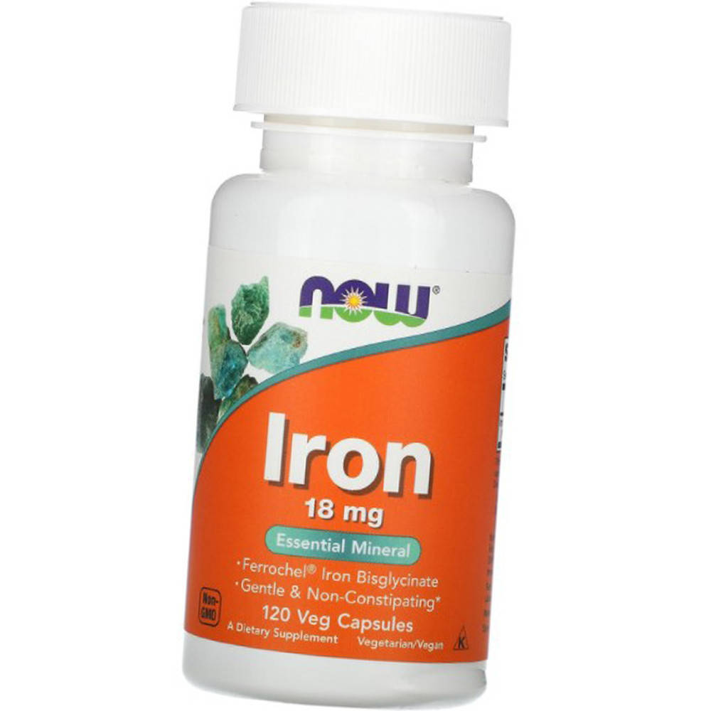 

Железо NOW Foods Iron 18 mg 120 капс