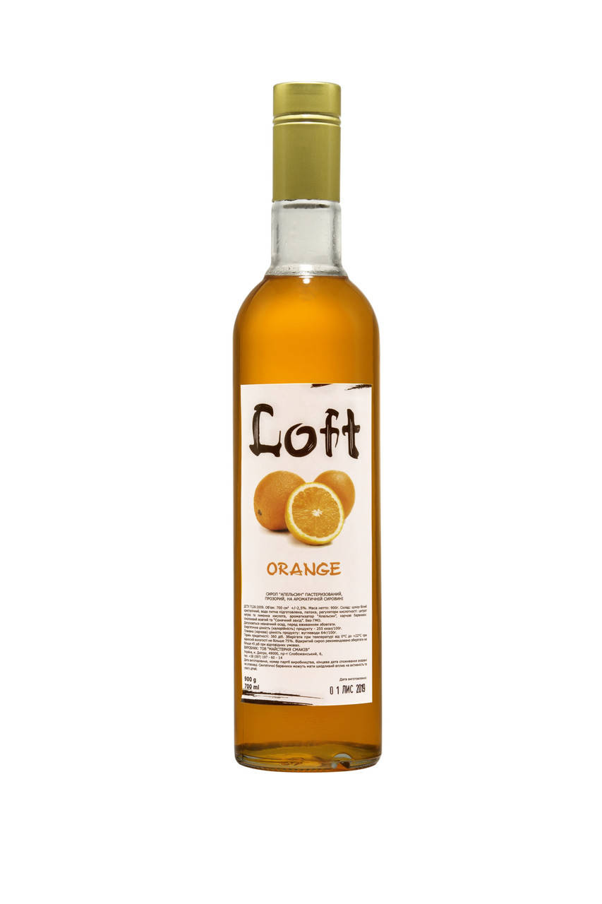 

Сироп-топпинг ТМ "Loft" к кофе и десертам со вкусом "Апельсин" 0,7 л
