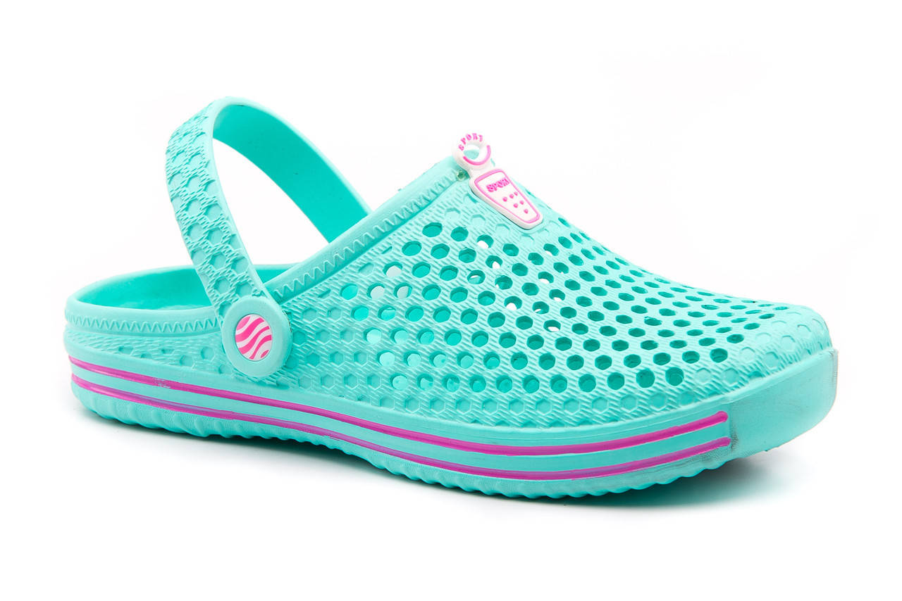 

Кроксы женские, сабо, шлепанцы закрытые мятный цвет