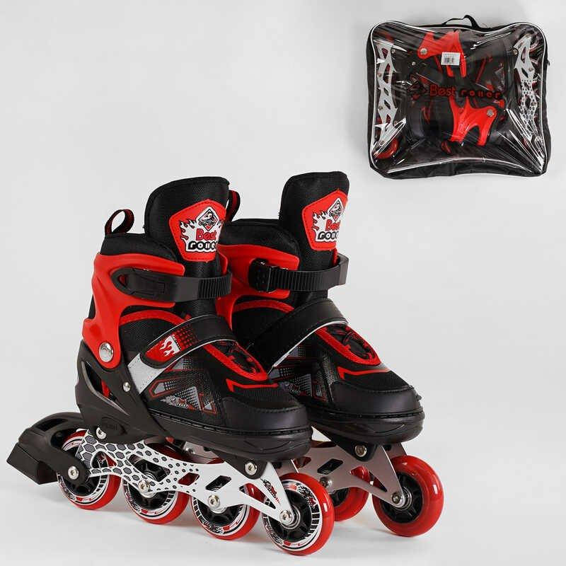 

Ролики 65711-L Best Roller /размер 38-42 (6) колёса PU, ПЕРЕДНЕЕ КОЛЕСО СО СВЕТОМ, в сумке, d колес – 7 см