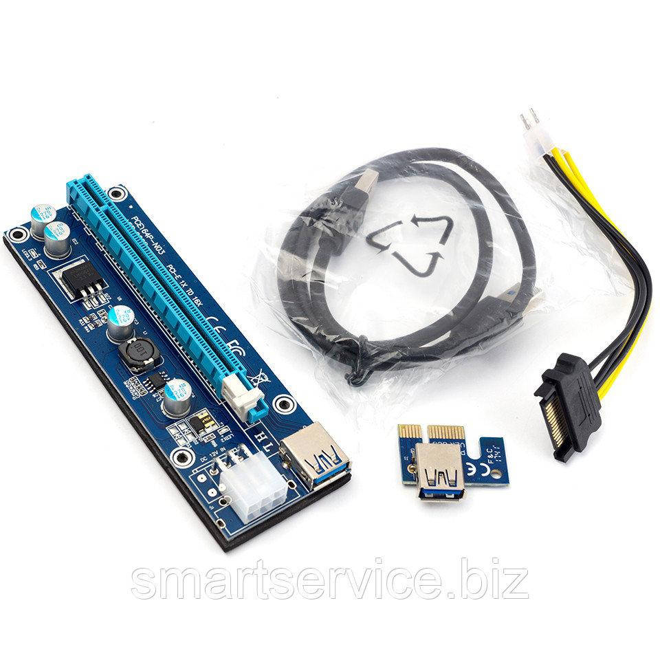 

Riser Райзер Ver. 009S PCI-E 1x To 16x 6 Pin Led