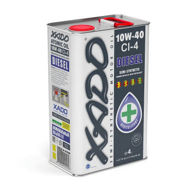 

Напівсинтетична моторна олива 10W-40 CI-4 Diesel XADO Atomic Oil - 4литра