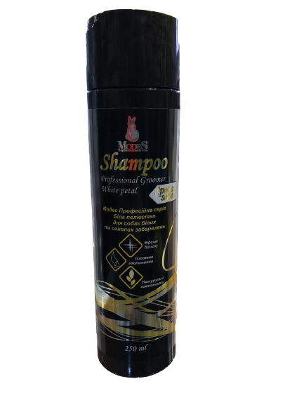 

Шампунь Modes Professional Grommer White petal шампунь Модес Профессиональный для светлых собак - 250 мл