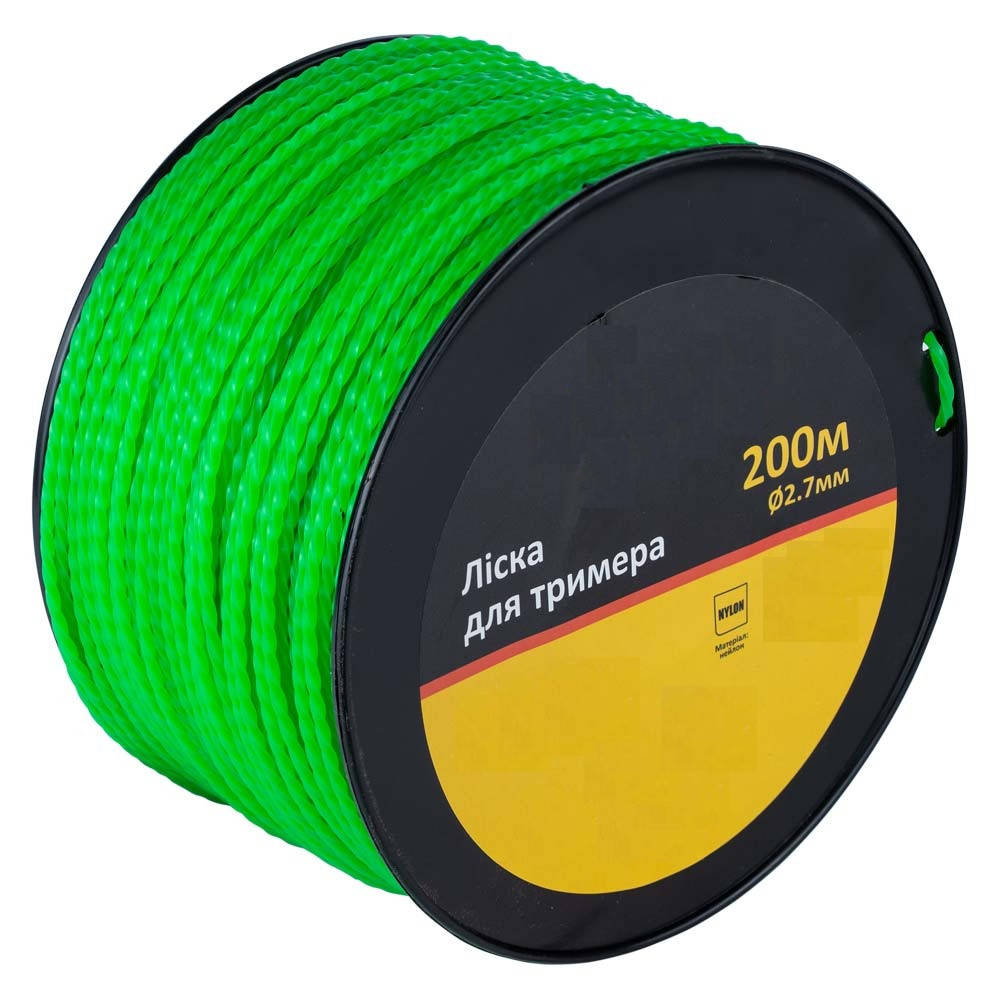 

Леска для триммера крученый квадрат Ø2.7мм 200м катушка (15022210)