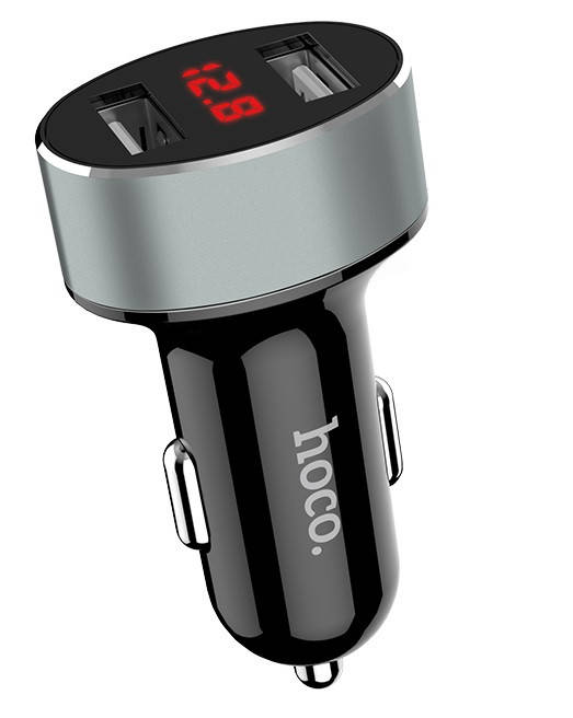 

Адаптер автомобильный Hoco with display Z26 |2USB, 2.1A|