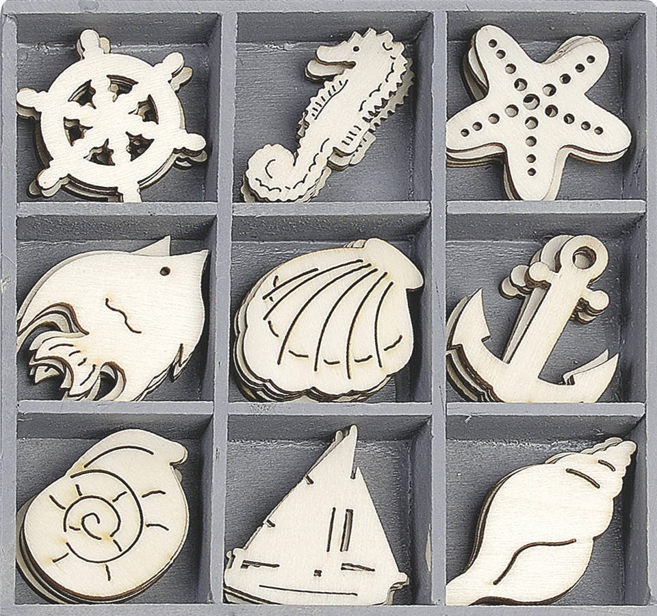 

Набор мини-заготовок "Морской рай", 3 см, 9 шт, Knorr Prandell