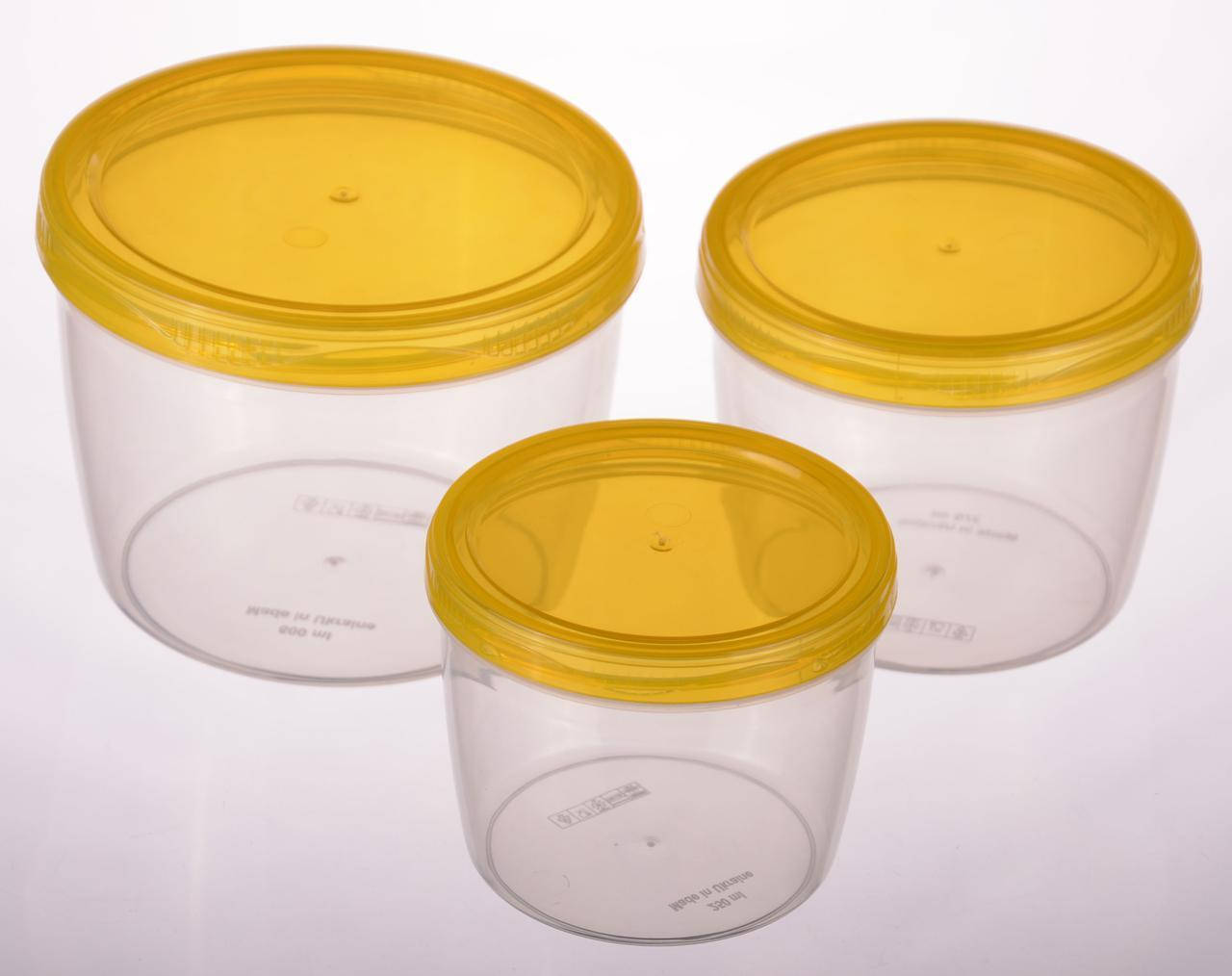 

Лоток Al-Plastic Twist герметичный круглий 3 штуки 250мл/370мл/600мл пластик (571771)
