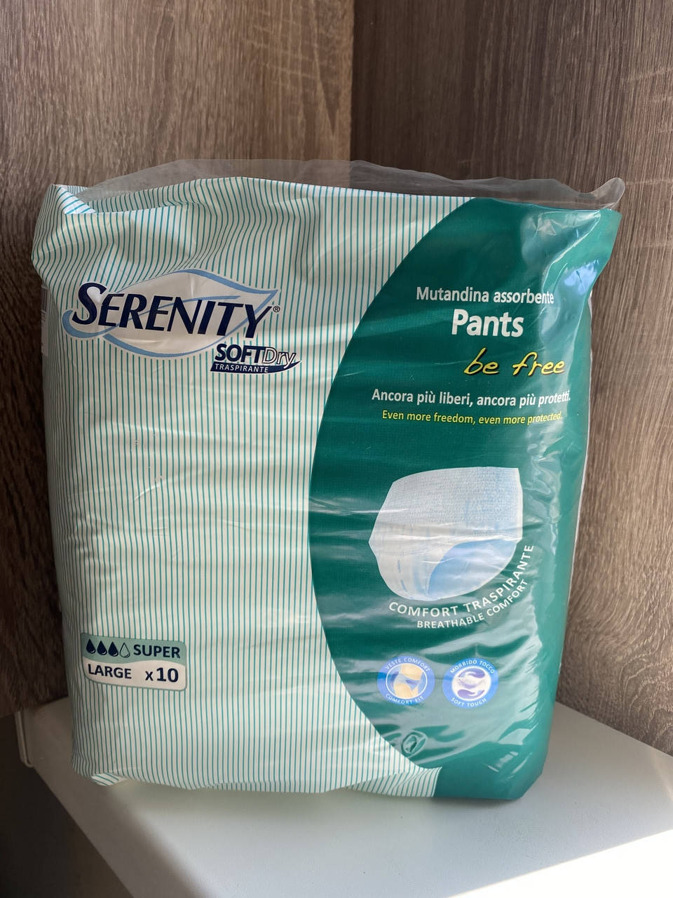 

Трусы - подгузники для взрослых Serenity x 10 шт. (М 80-120см.)