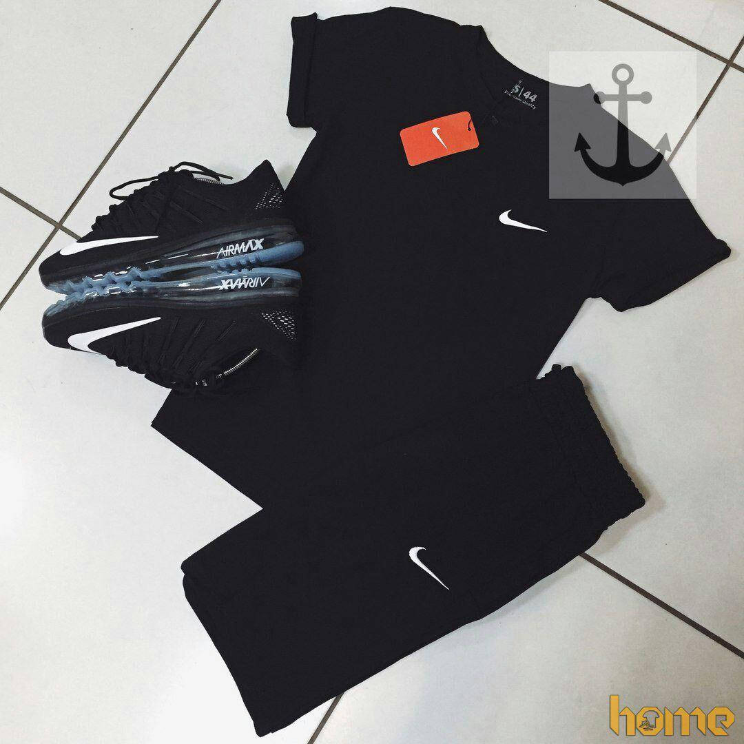 

Летний комплект мужской Nike, найк футболка и шорты черный L