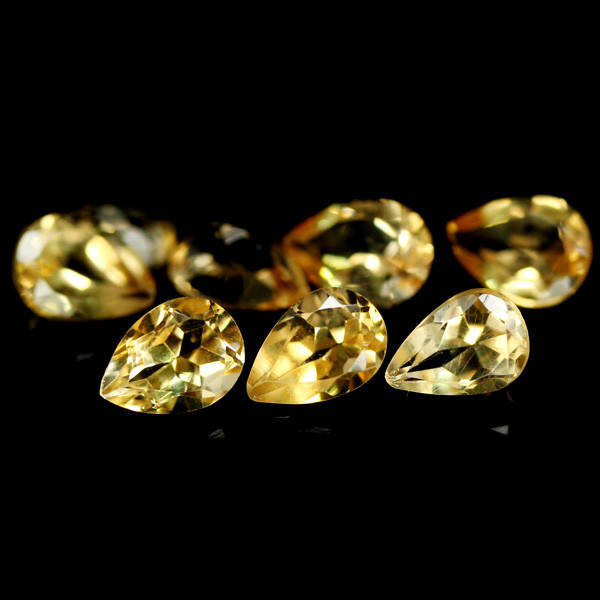 

Натуральный Цитрин груша 6.9x5.0мм 0.64ct, Желтый