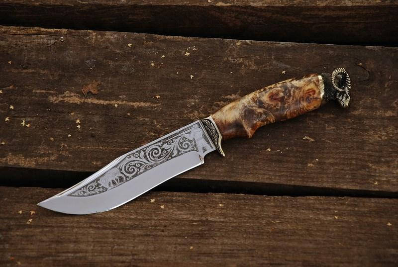 

Необычный нож ручной работы "Архар", 40Х13, Разные цвета