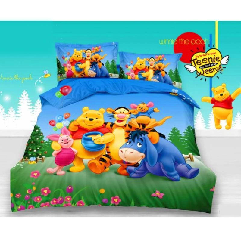 

Детское постельное белье с Винни пухом полуторное, Разные цвета