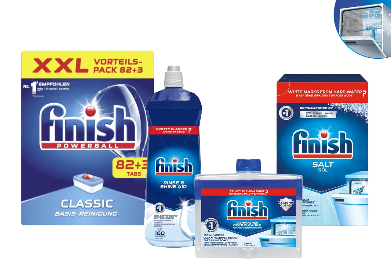 

Набор для мытья посуды в посудомоечной машине Finish Classic Powerball