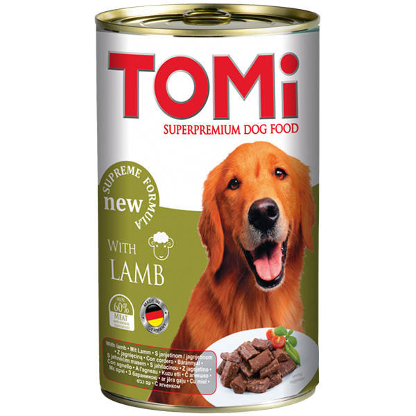 

TOMi lamb ТОМИ ЯГНЕНОК супер премиум корм, консервы для собак - 1,2 кг