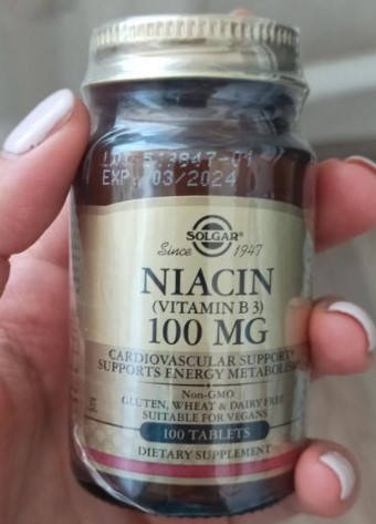 

Ниацин (витамин Б3) Solgar Niacin 100 mg 100 таблеток