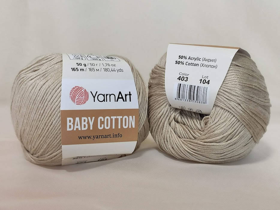 

YarnArt Baby Cotton 403 молочно-бежевый