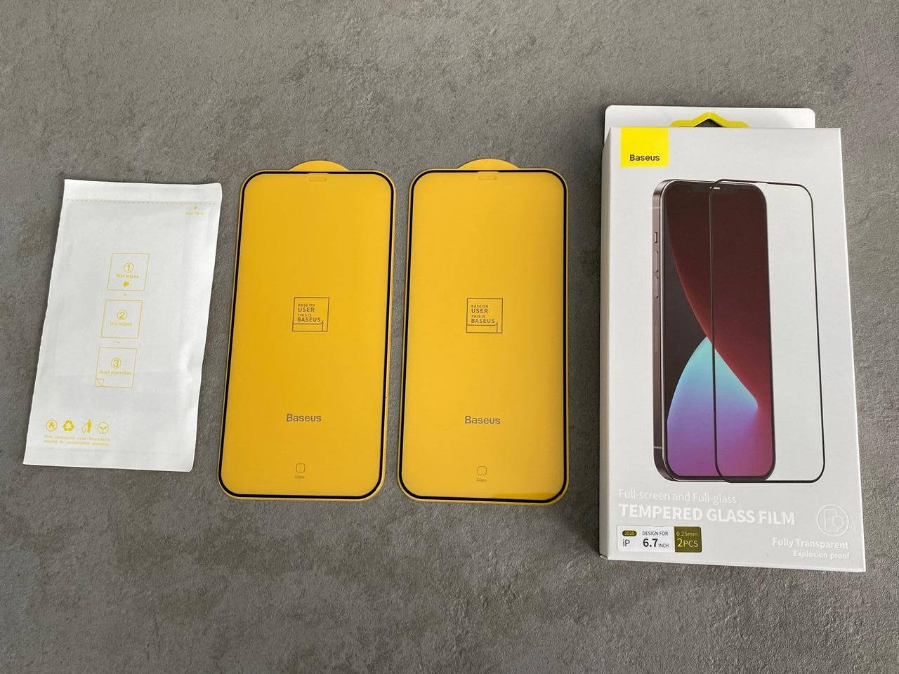 

Защитное стекло Baseus 0.25 mm для Apple iPhone 12 Pro Max (2 в комплекте)