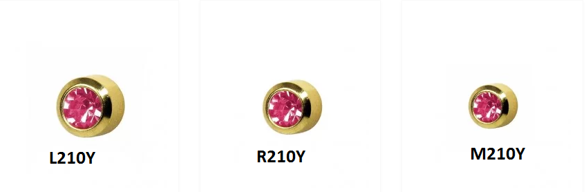 

Серьги гвоздики Studex/Nina 210Y размер  завальцованные