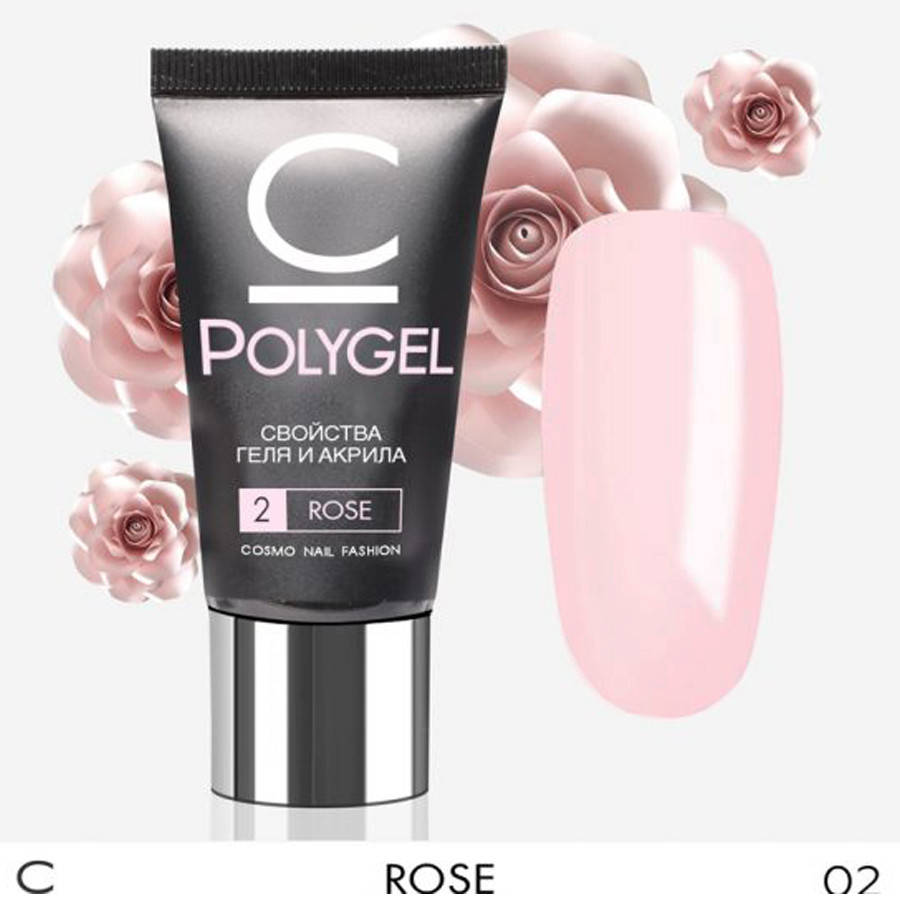 

Полигель Cosmo 02 Rose 30г, Розовый