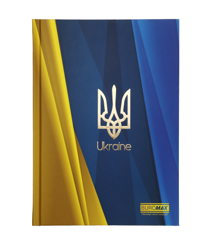 

Блокнот UKRAINE, А-5, 96л., кл., тв. обкл., глян. лам., синій електрик