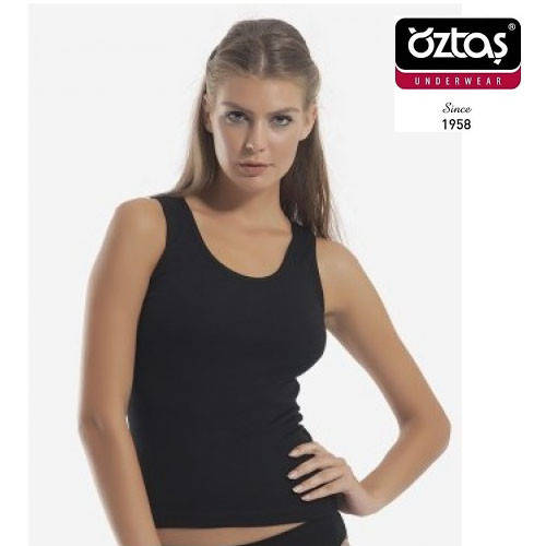 

Черная женская майка Oztas Хлопок A-2027 M, Черный