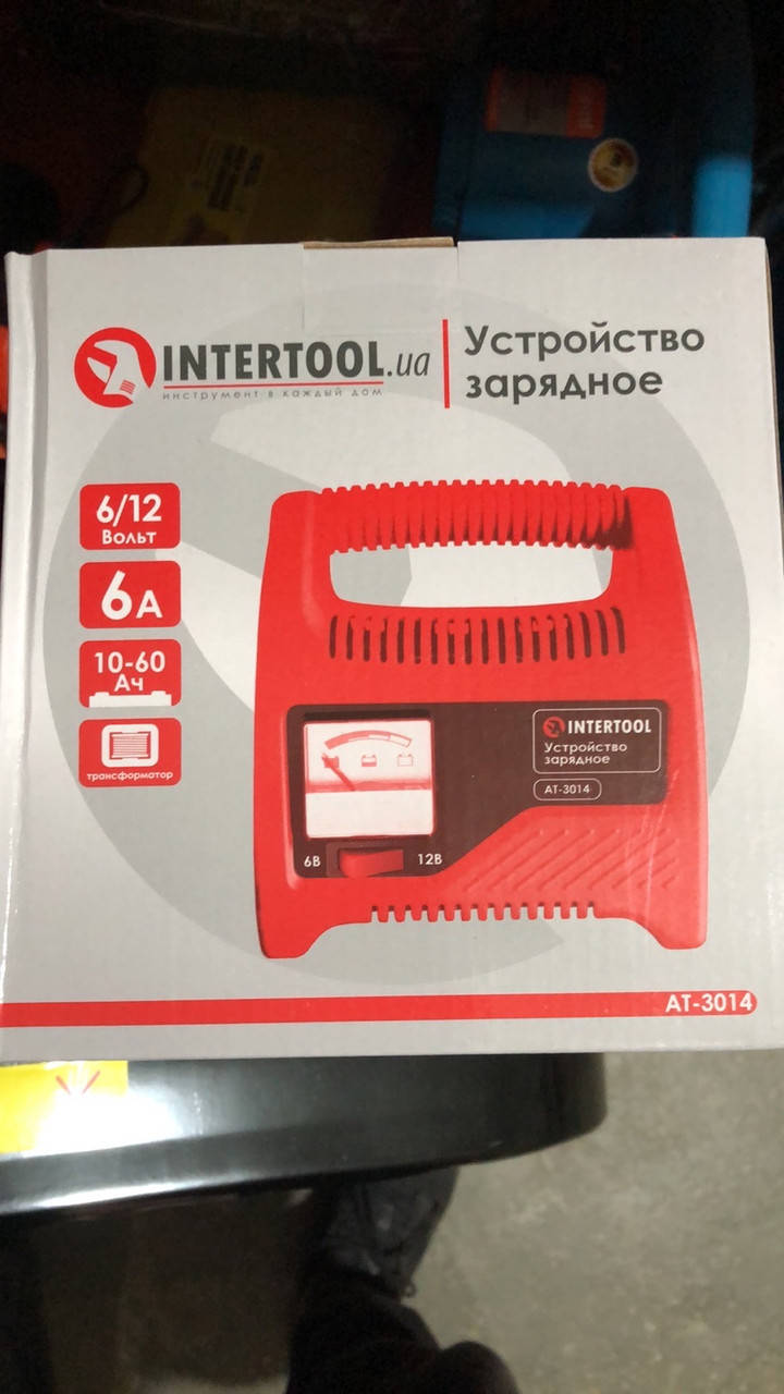 

Зарядное устройство для аккумуляторов 6/12 В INTERTOOL AT-3014