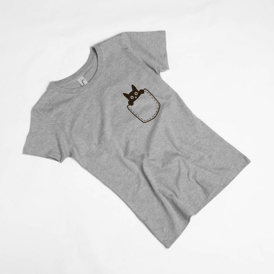 

Футболка "Котик" женская XL, Серый