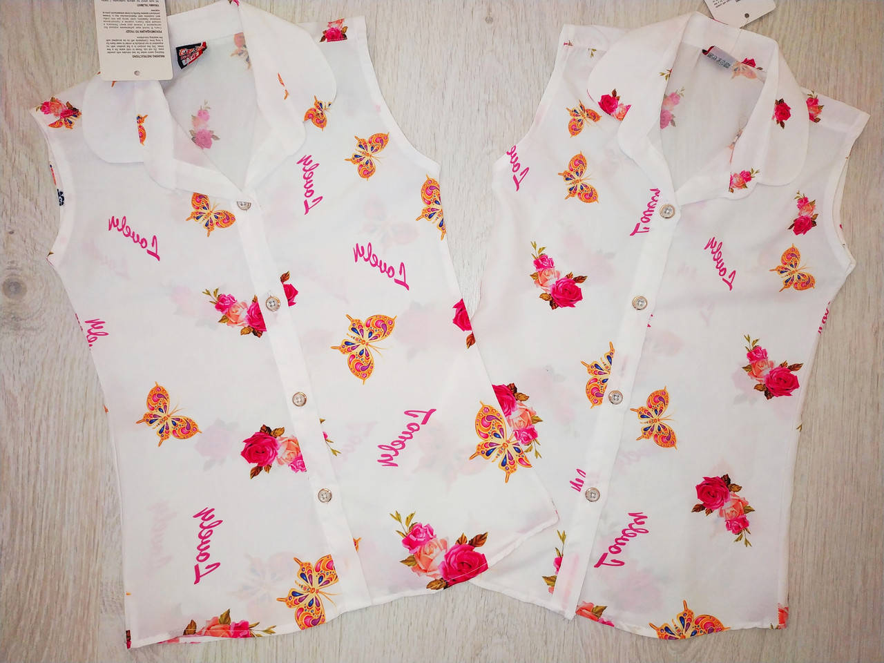 

Летняя рубашка для девочки, Турция, Babexi, арт. 3985, 110-122 см 116, Белый