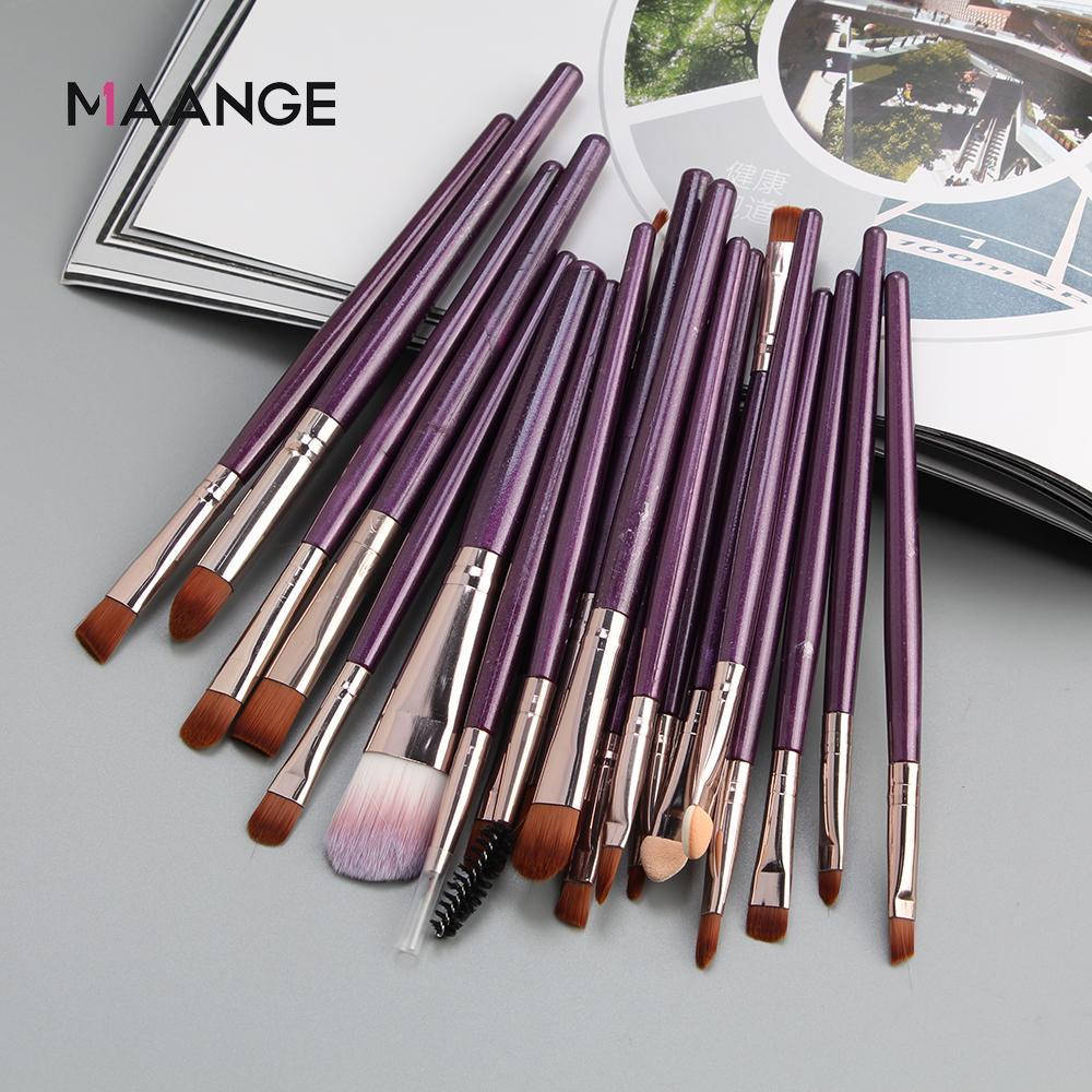 

Набор профессиональных кистей для макияжа, 20 штук фиолетово/золотой