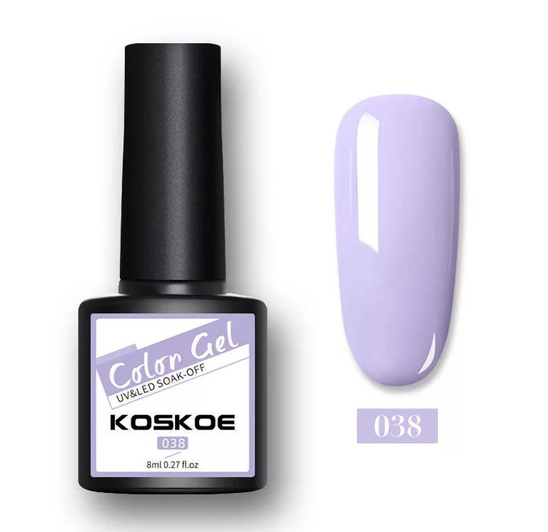 

8мл. Гель лак Color Gel Koskoe УФ UV, для маникюра, ногтей под лампу Фиолетовый 038