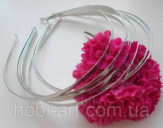 

Обруч металевий срібний 7мм.