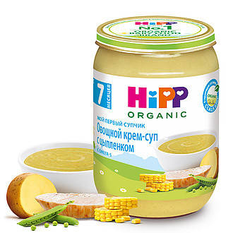 

Овощной супчик с цыплёнком Hipp(Хипп) 190 г.